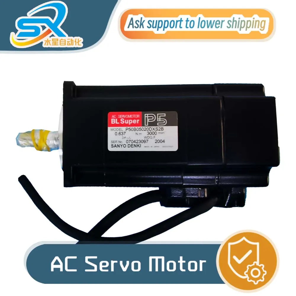 P50B05020DXS2B 200w Sanyo Servo Motor Good condition Works Well For Industriall Automation Please inquire