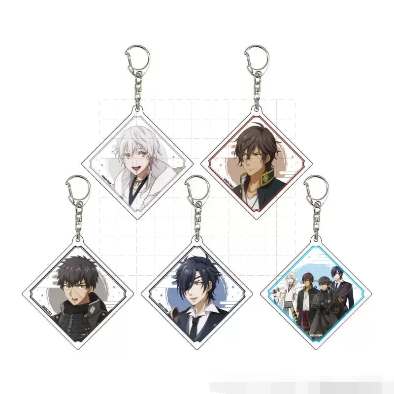 Game Mikaduki Munechika Tsurumaru Kuninaga Doutanuki masakuni Keychain Doll Anime Acrylic Keyring Pendant for Gift