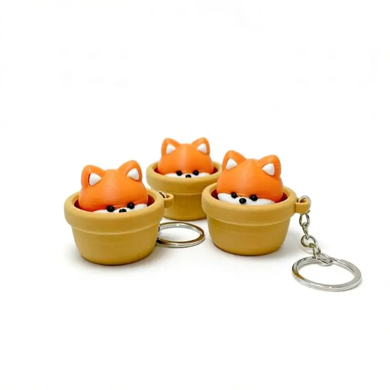 Finger-Button-Clicker Lustiger Keycap-Clicker Fidget-Schlüsselanhänger Weich Langsam Rückfedernd Antistress Druckentlastung Lustige Cartoon-Tiere – Detail 7