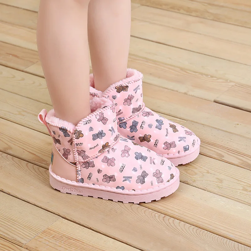 Winter Child Boot 2025 New Korean Version Baby Flat Boot Casual Girl Anti Slip Warm Boots Girl Fashion Boots Child Short Boots