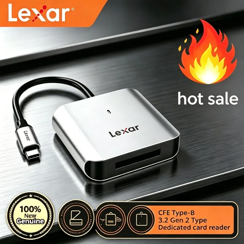 

Lexar Original CFexpress Type B USB 3.2 Gen 2 Type C Interface 8K 10Gbps Card Reader Memory Card Reader CFE Card Reader 510U