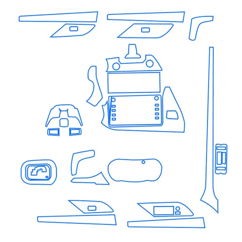 

For Toyota Hilux 2022-2025 Center Console Gear Panel Protection Film Interior Accessories Sticker