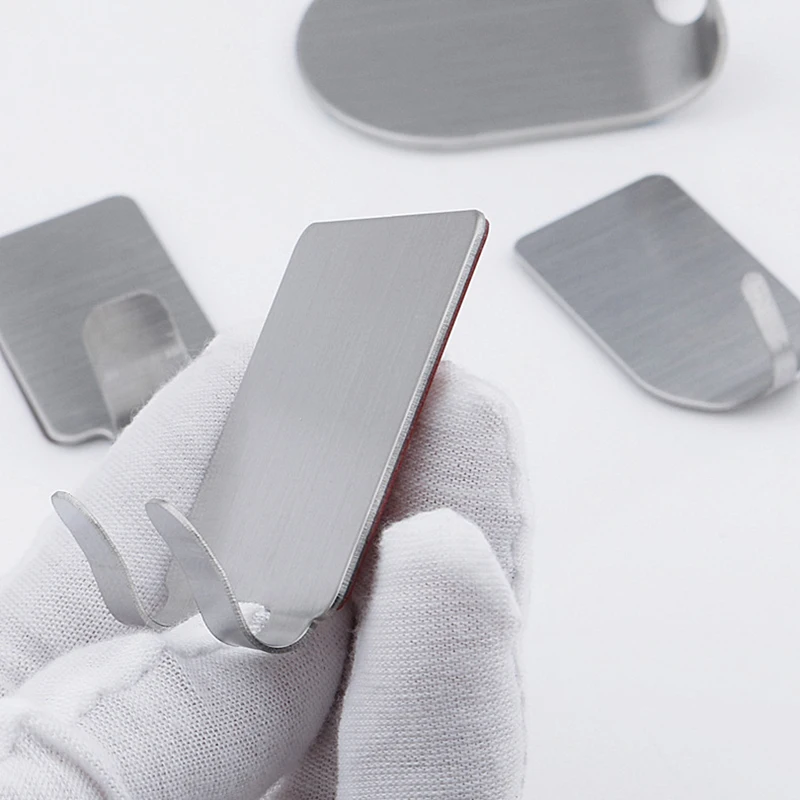 الفولاذ المقاوم للصدأ الحلاقة قوس للرجال ماكينة حلاقة حامل الرف الحمام الحلاقة حامل جدار لاصق تخزين هوك المطبخ شماعات الرف #5