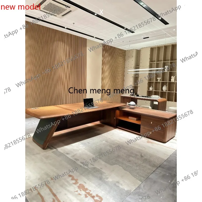 Storage Desktop Office Desk Writing Designer Height Organizer Office Desk Wooden Modern Luxury Mesa De Escritorio Furniture  A17