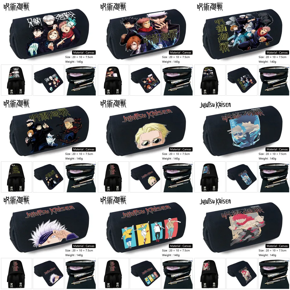 New Jujutsu Kaisen Itadori Yuji Pencil Case Student School Pen Zipper Stationery Bag Cartoon Boys Girls Make-up Cosmetic Case