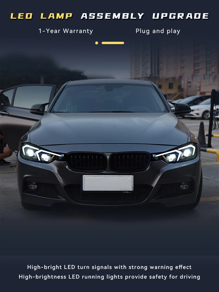 Car Lights For BMW 3 Series F30 F35 2013-2017 Headlights 320 325 Upgrade DRL LED DRL Front Lamp Projector Lens Auto Accessories