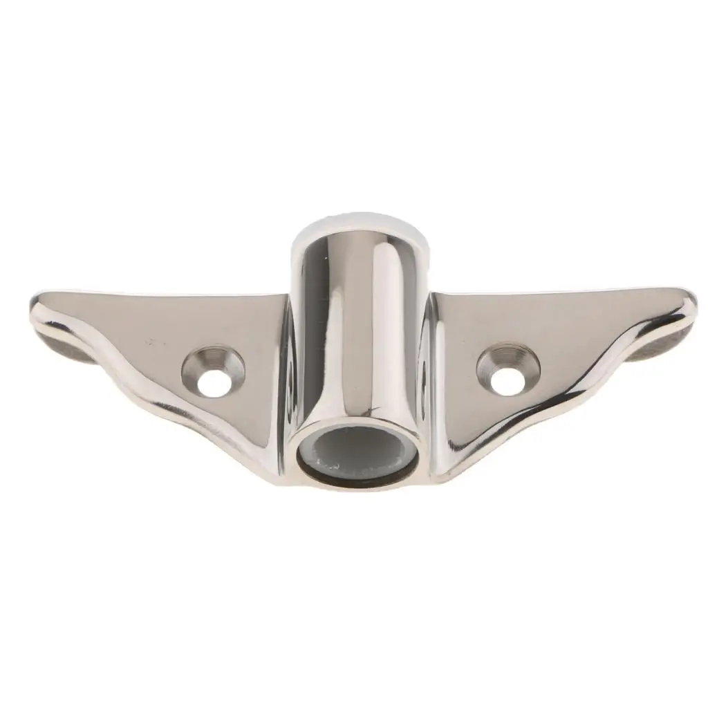 Silver Stainless Steel Boat Oarlock Socket Rowlock Side Mount 3.93x1.38inch for Sailing Boating