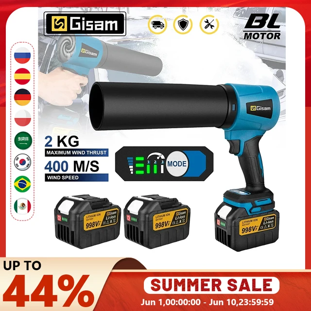 Gisam 30000RPM Bezszczotkowa Elektryczna Dmuchawa 15000RPM Akumulatorowa Dmuchawa Turbo Mocne Narzędzie do Dmuchania Powietrza Kompatybilna z Akumulatorami Makita 18V