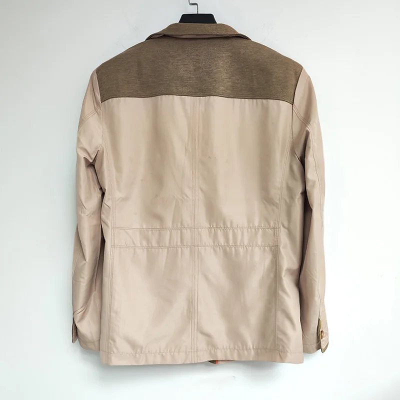 

Casual Collar Jaet Men's Midlife Spring Autumn Outerwear Antibacterial Slim Fit Long Sve Single Button Closure Jaet