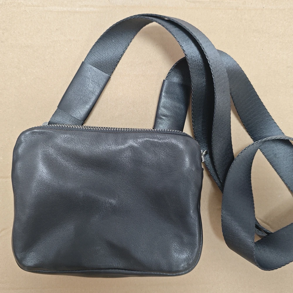 

Mini Messenger Bag Men Genuine Leather Top End Unisex Satchel Casual Small Crossbody Bags Cowhide Shoulder Pack