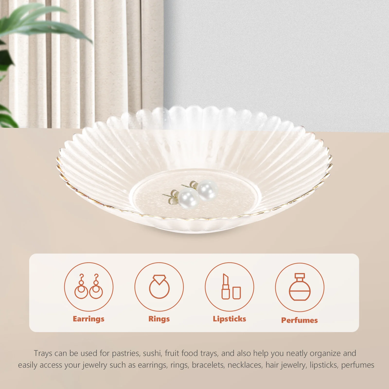 

Simple Yet Practical Glass Dessert Storage Holder for All Occasions Including Parties and Celebrations Multi-Purpose Fruit Tray