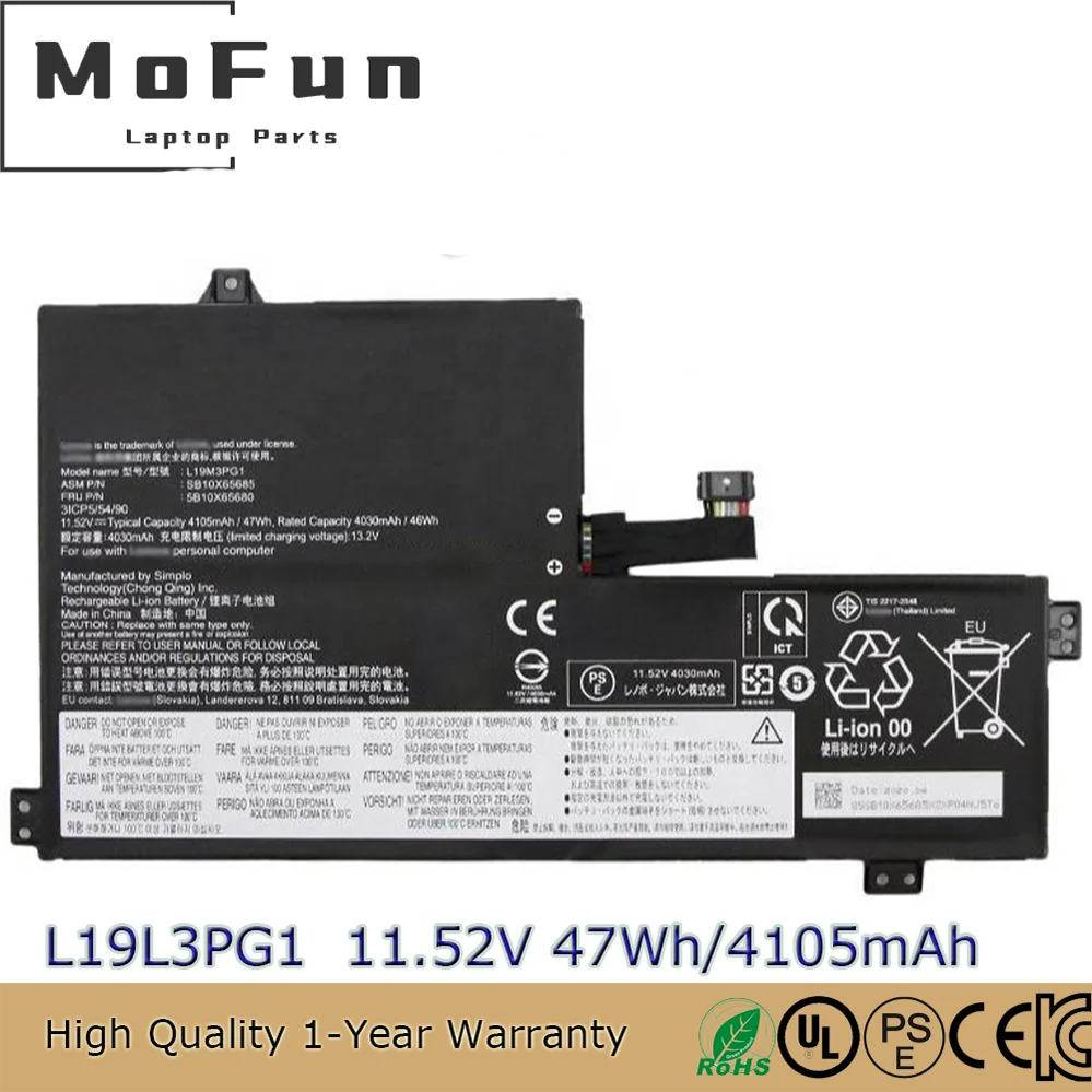 

Оригинальный аккумулятор для ноутбука L19L3PG1 11,52 В 47 Втч для Lenovo 100e 300e ChromeBook 2-го поколения 3ICP5/55/90 5B10X65680
