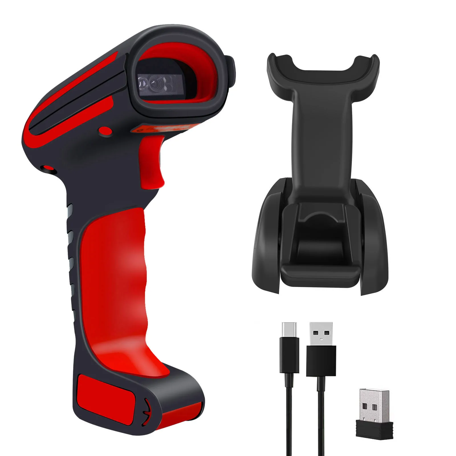 1D 2D QR Handheld Wireless BT 2.4Ghz&USB2.0 Wired 3 in 1 Waterproof Industrial Grade 3D Barcode  Scanners for Windows,