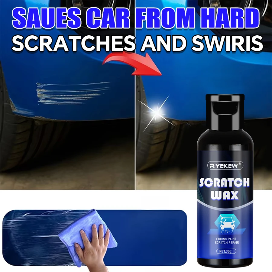 NanoTech Scratch Remover Wax - 3Min Repair/Color-Adaptive, No Tools & HydroShield UV Protection