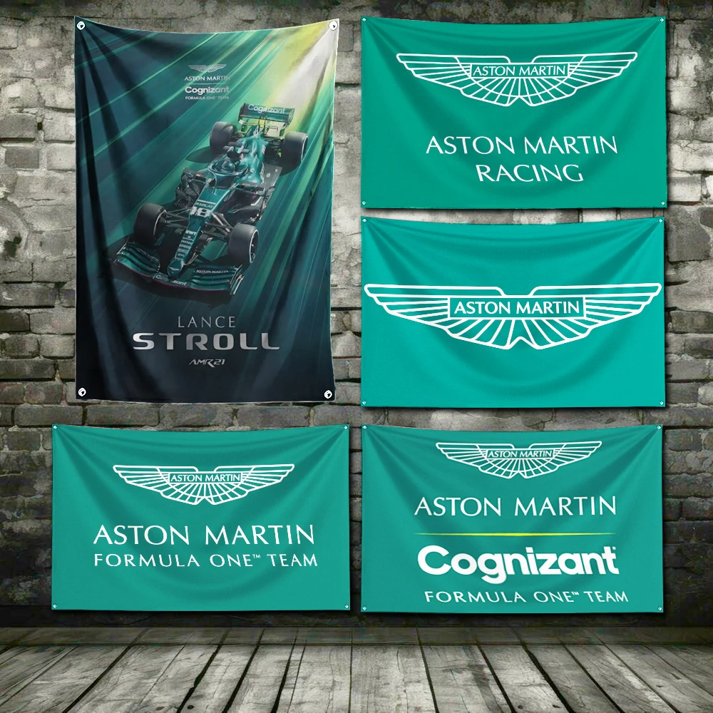 3x5 Ft Racing For A-Astons Martins Flag Polyester Digital Printing Banner for Garage Wall Art Out Door Decoration Grommets