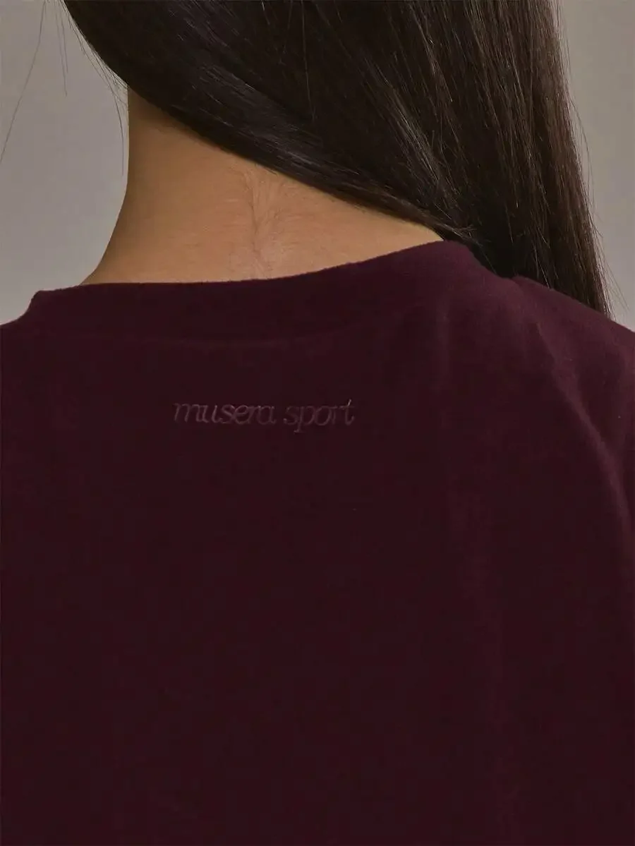 

Oversized Soft Fleece T-Shirt For Padel Gym Workout Autumn Winter