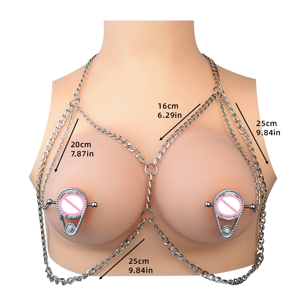 LEZEE-abrazadera para pezones con forma de engranaje mecanizado, equipo de Bondage, abrazaderas para pezones de trébol duro, Clips metálicos para pechos, estimulación del cuerpo, Juguetes sexuales BDSM