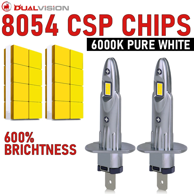 

2 шт. H1 H7 H4 светодиодные 1:1, мини-автомобильные фары 8054 CSP H8 H9 H11 9005 HB3 HB4 9006 светодиодные фары Canbus 12 В 4300 К 6000 К безвентиляторные противотуманные фары