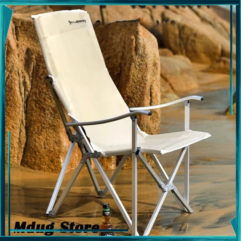 

Arms High Back Folding Chair Patio Beach Lightweight Fishing Folding Chair Lawn Garden Cadeira De Praia Outdoor Furniture