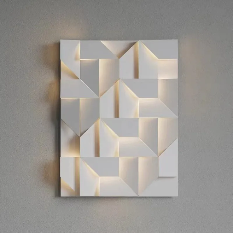 Living room background wall art wall lamp modern minimalist creative bedroom bedside foyer entrance decorative lamp