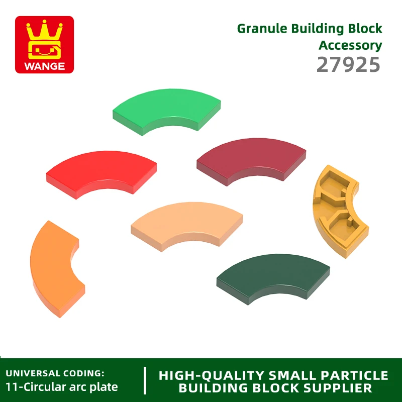 20Pcs/lot Tile Round Corner 2x2 4Rings without Holes Block Moc Color Accessories Compatible with 22885 Brick DIY Toys