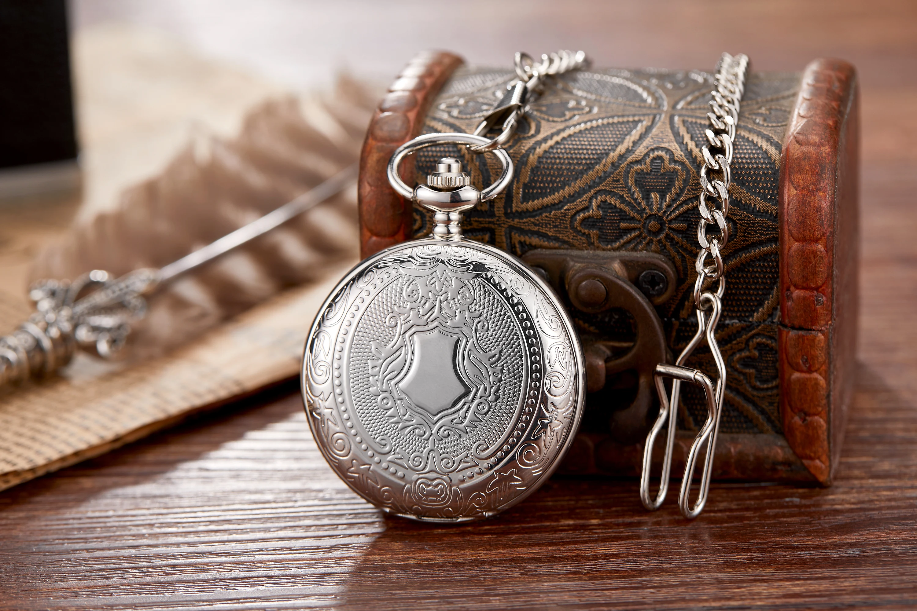 Simple Design double full hunter Mechanical Pocket Watch for Women Men Steampunk Chain Watches Gift Clock Top Brand Luxury reloj
