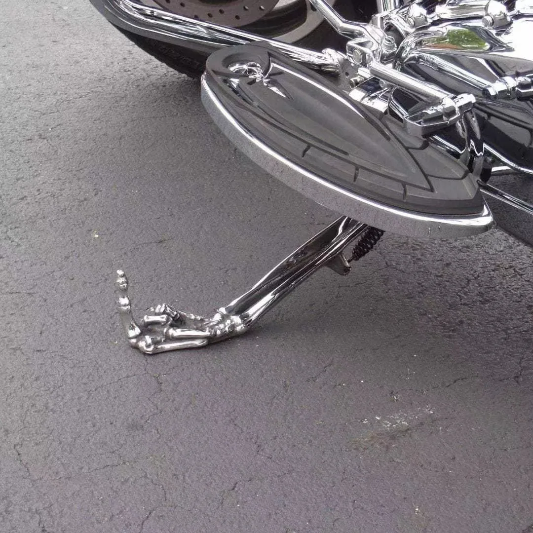 Alloy Funny and Challenging Creative Vertical Middle Finger  Metal Motorcycle Stand Motorcycle Kickstands Easy to Install