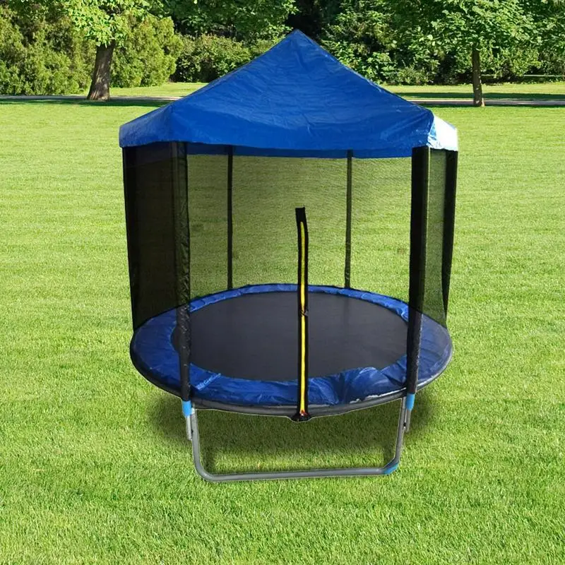 

Trampoline Top Cover Oxford Trampoline Canopy UV-Resistant Waterproof Dustproof Foldable Sun Shade Top Cover For 6ft 8ft 10ft