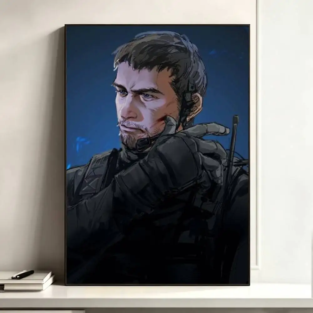 Chris Redfield Resident Evil  Poster Waterproof Wall Art Sticker For Bar Living Room Vintage Decor High Quality Print Gift