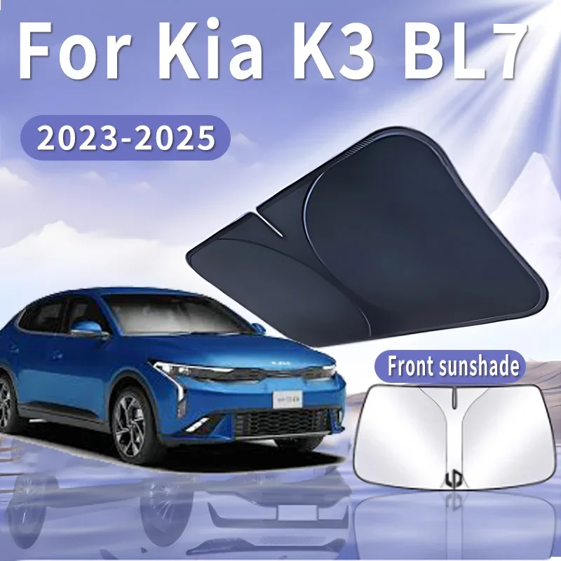 

Foldable Car Sun Visor For Kia K3 BL7 2023 2024 2025 Front Windshield Sunshade Heat Insulation Summer Cooling Auto Accessories