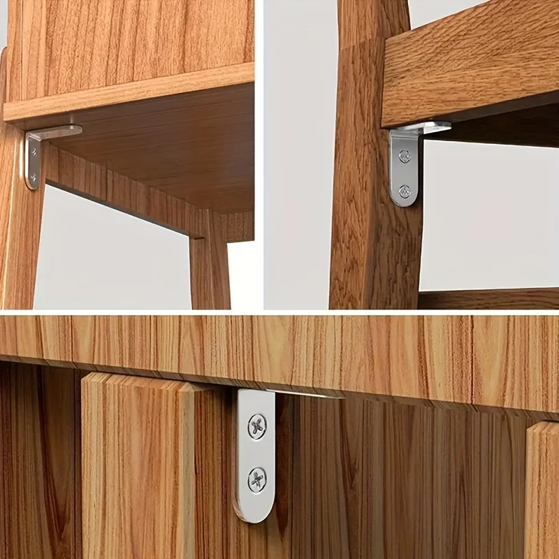 Heavy-Duty Metal L-Shaped Angle Brackets - Sturdy Right Angle Support Corner Braces with Screws for Reinforcing Furniture