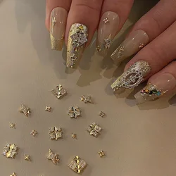 5PCS New Vintage Japanese Series Nail Art Accessories Moon&Star Nail Stickers Rhombus Diamond Nail Zircon Jewelry