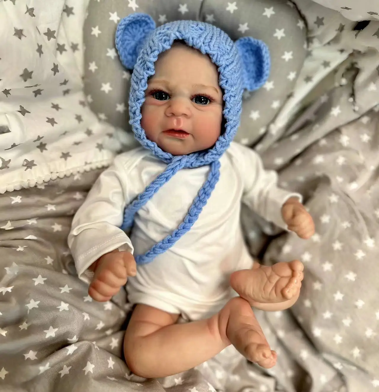 

Cokela 48 см/19 дюймов, реалистичная кукла реборн, милая виниловая кукла, имитация куклы новорожденного, европейская ретро кукла, игрушки, подарки для детей