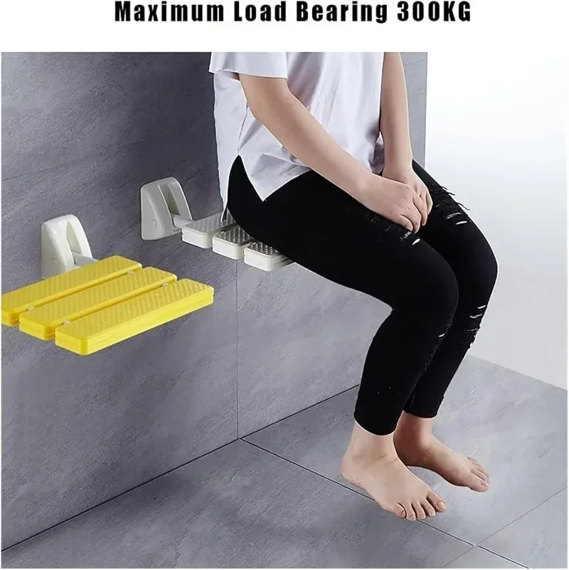 Bathroom Wall-mounted Shower Stool Safety Non-slip Bathroom Shower Shower Folding Stool Barrier-free Elderly Shower Chair