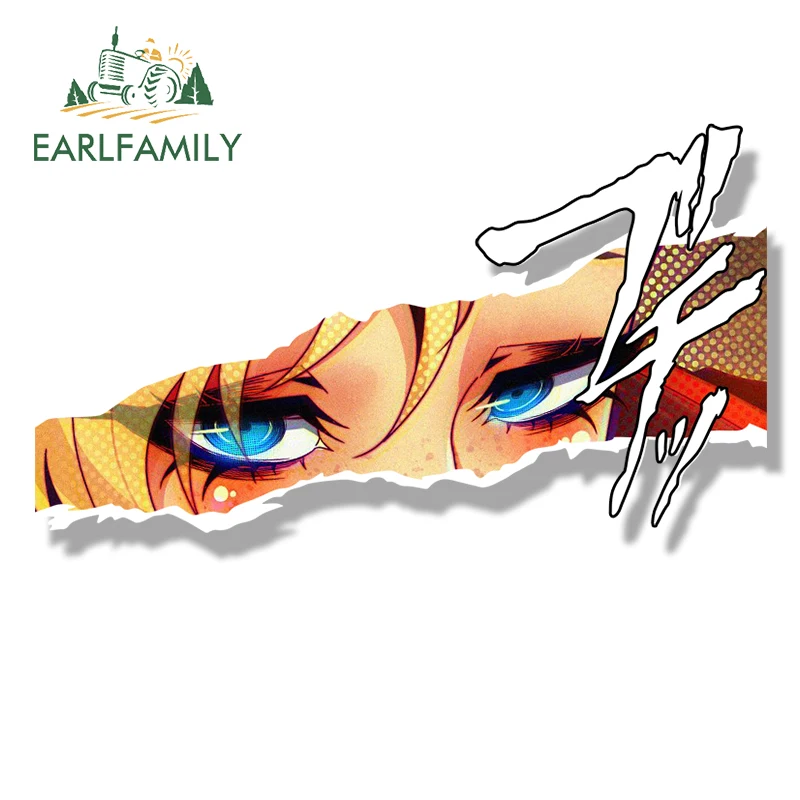 EARLFAMILY وجع مومي جيما فانارت سيارة ملصق الساخن لعبة البرالات رسم Waifu ملصق JDM الكرتون Peeker الكتابة على الجدران ملصقات #4