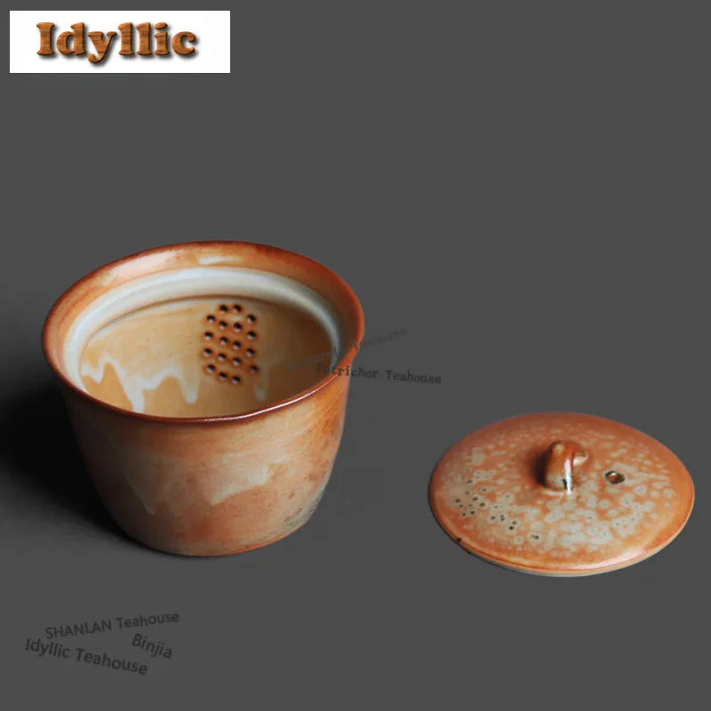 130ml Wood-fired Porcelain Aquarius Teapot Boutique Tea Infuser Pot Tea Making Kettle With Filter Tieguanyin For Teaware
