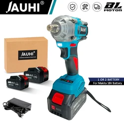 JAUHI 1000N.M Torque Brushless Electric Impact Wrench 1/2 inch Battery Cordless Wrench Power Tools For Makita 18V Battery