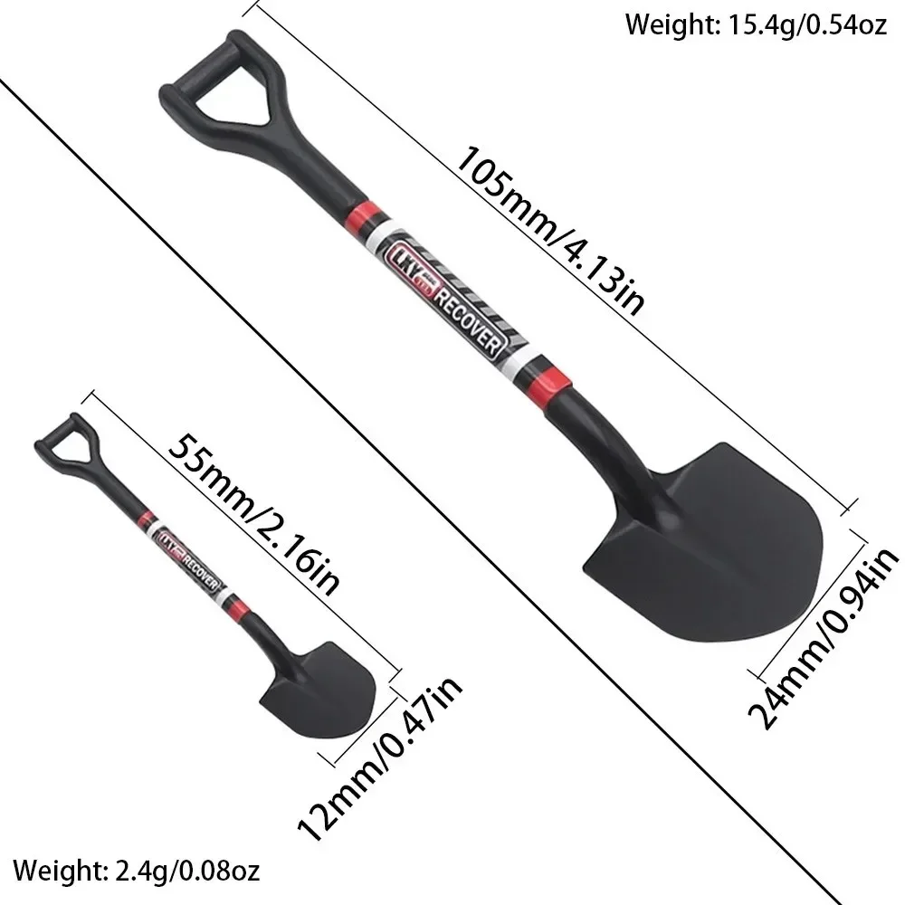 1/10 1/18 1/24 RC Metal Shovel Decor for Axial SCX10 TRX4 TRX4M D90 RGT Traxxas - Alloy Upgrade Accessory for Crawler Truck