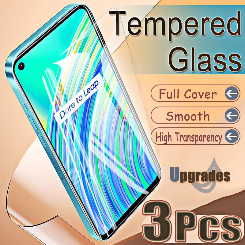 3PCS 9H Fingerprint-Unlock Schützen Gehärtetes Glas Für Realme C71 C 71 Anti Explosion Front Screen protektoren HD Film Volle Abdeckungen