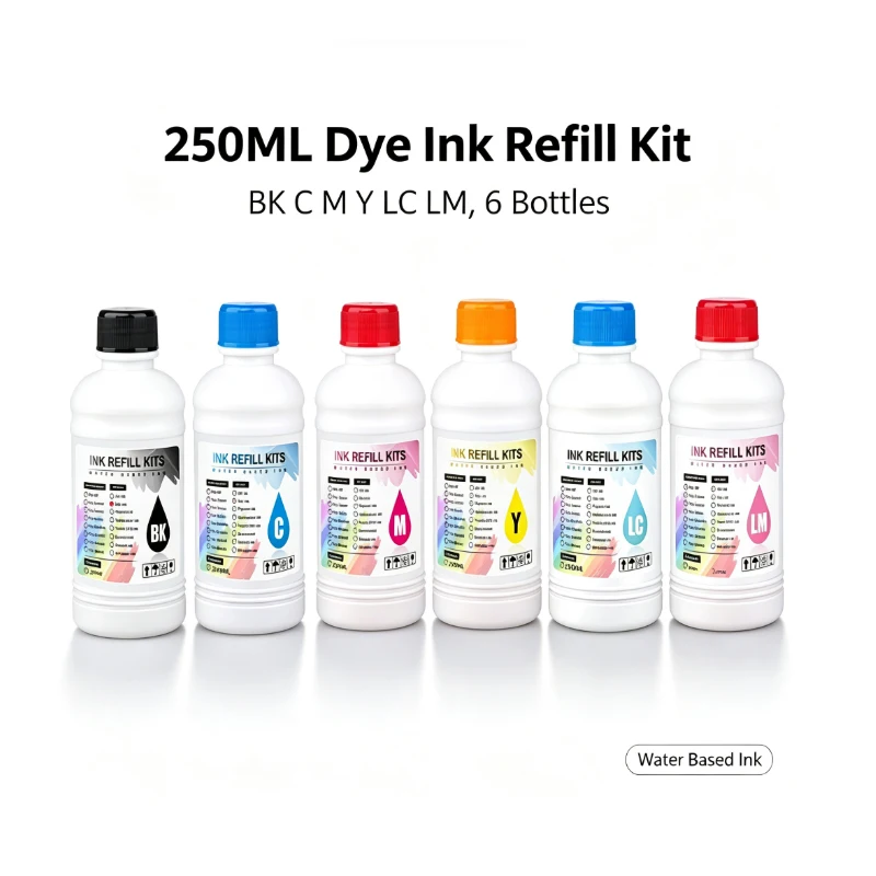250ml Dye Ink Cartridge Compatible with Multiple Epson Printers including R330 R310 L210 L392 L800 L805 L1300 L1800 P50 XP320 PX