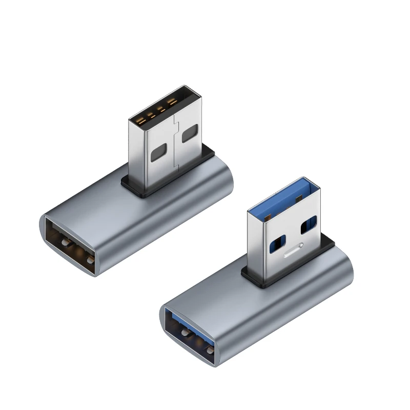 USB 3.0 ذكر إلى أنثى 90 درجة الزاوية اليمنى تمديد محول USB الصعودي الكوع محول 10Gbps لأجهزة الكمبيوتر المحمول موصل تحويل