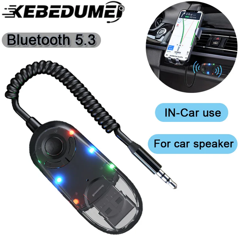 

Car Fm Transmitter Bluetooth 5.3 Aux Handsfree Wireless Car Kit Auto Radio Fm Modulator Mp3 Player Adapter With TF Card slot