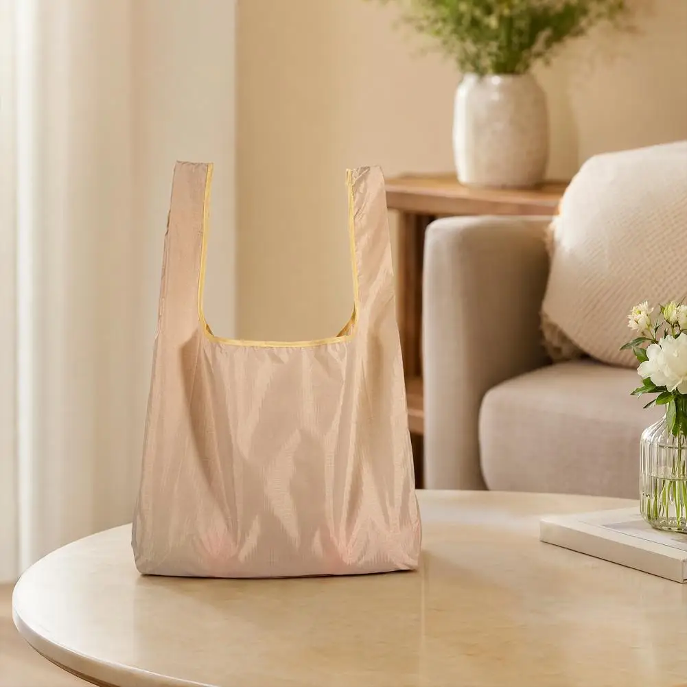Foldable Shopping Bag Durable Oxford Cloth Folding Shopping Bag Capacity Waterproof Reusable Tote Lightweight Travel Grocery