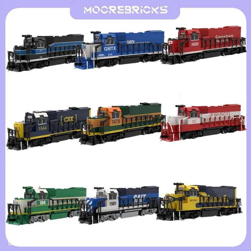 

Classic GP15 Series Train Model Modern Car Modular MOC Building Blocks Technology Bricks Toys Xmas Gifts