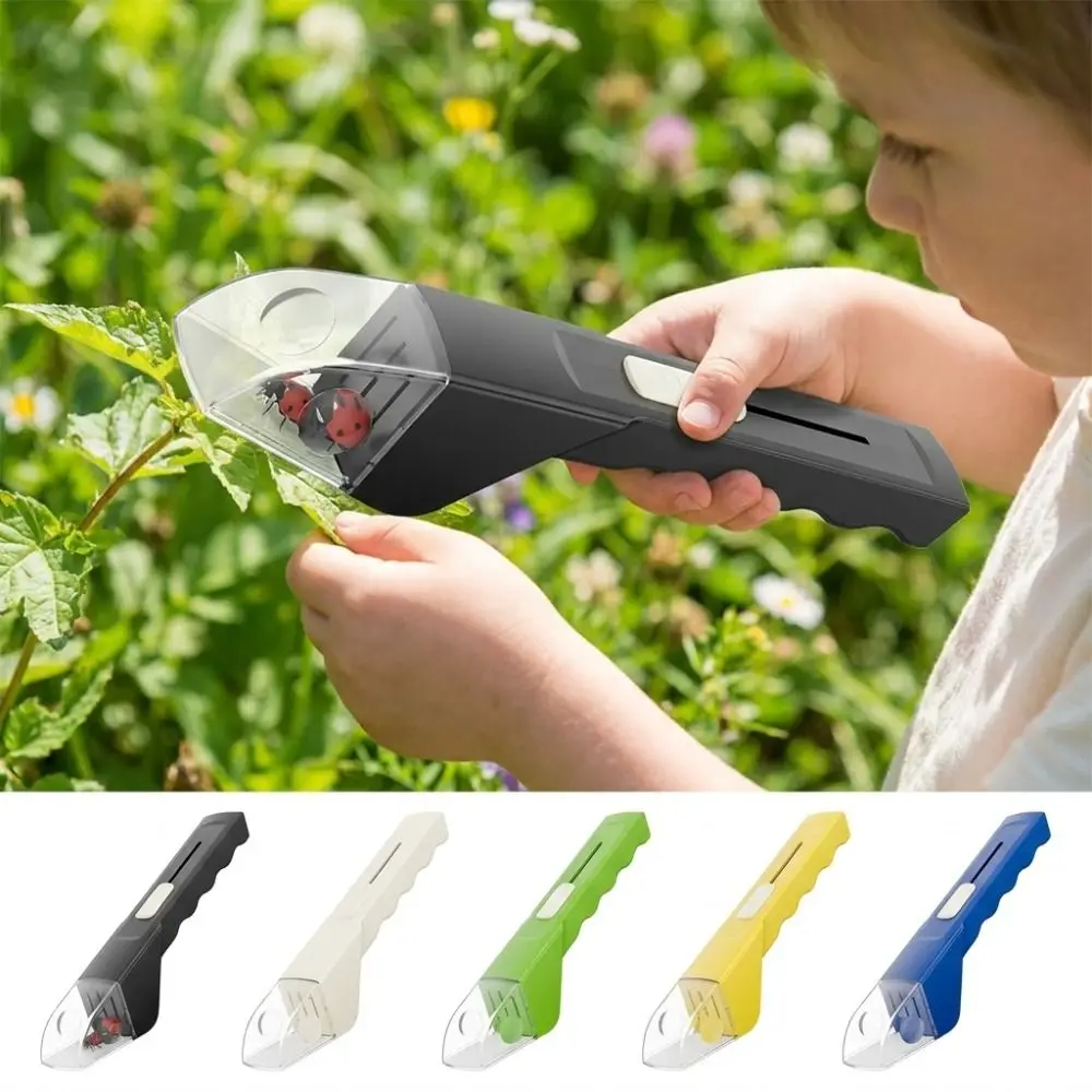 Transparent Handheld Insect Catcher Push Type Magnifying Glass Portable Insect Trap Contactless Comfortable Grip