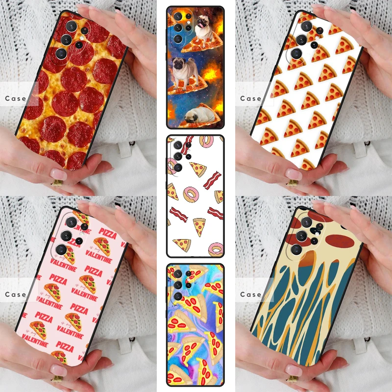 Pizza Food Bacon TPU Phone Case for Samsung Galaxy S26 S25 S24 S23 S22 S21 S20 Note10 Plus FE Ultra Cover