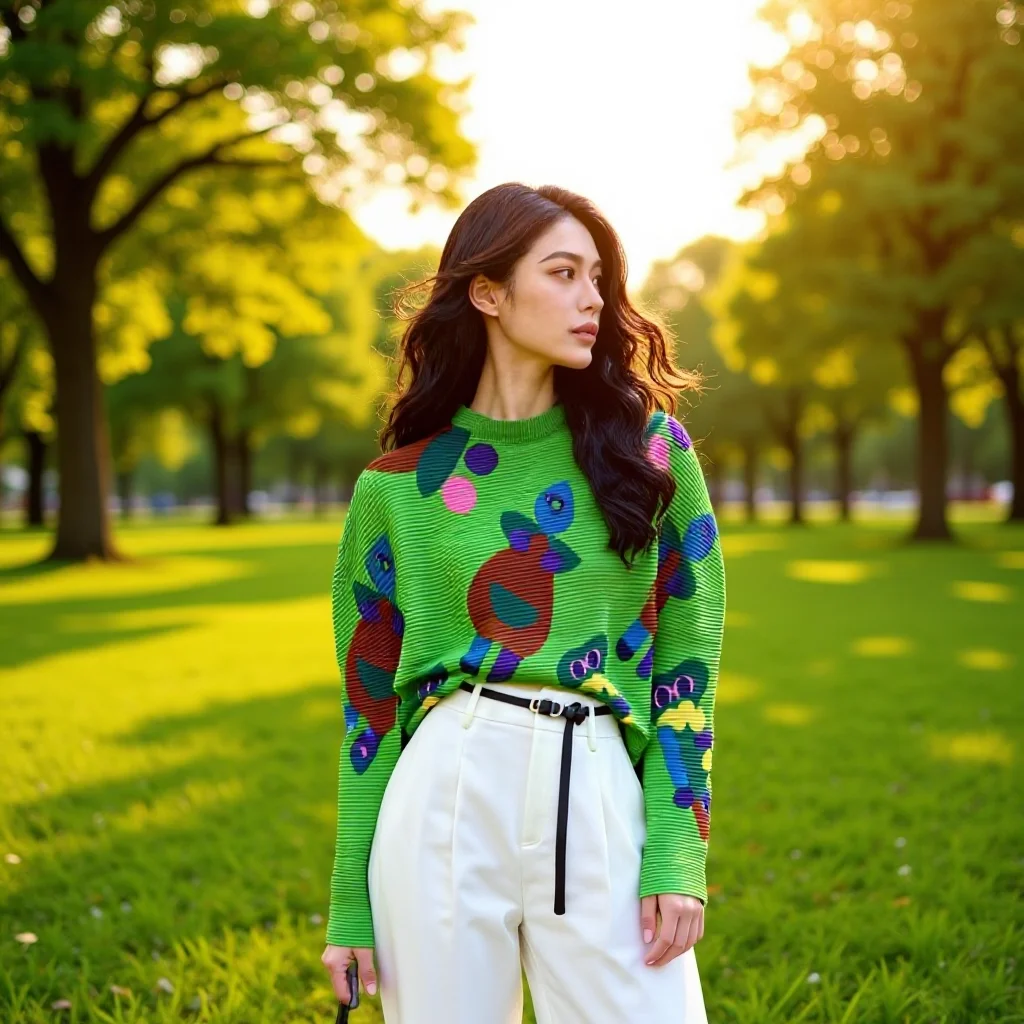 

Miyake Pleated 2026 Winter New Korean Pleated Half-high Neck Inner Top Printed Long-sleeved Temperament Bottoming Shirt Female