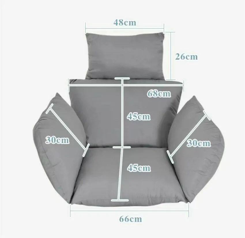 

2025 New Egg Chair Cushion with Headrest Hanging Basket Seat Cushion Thickened Soft Egg Swing Cushion Hanging Egg Chair Cushion