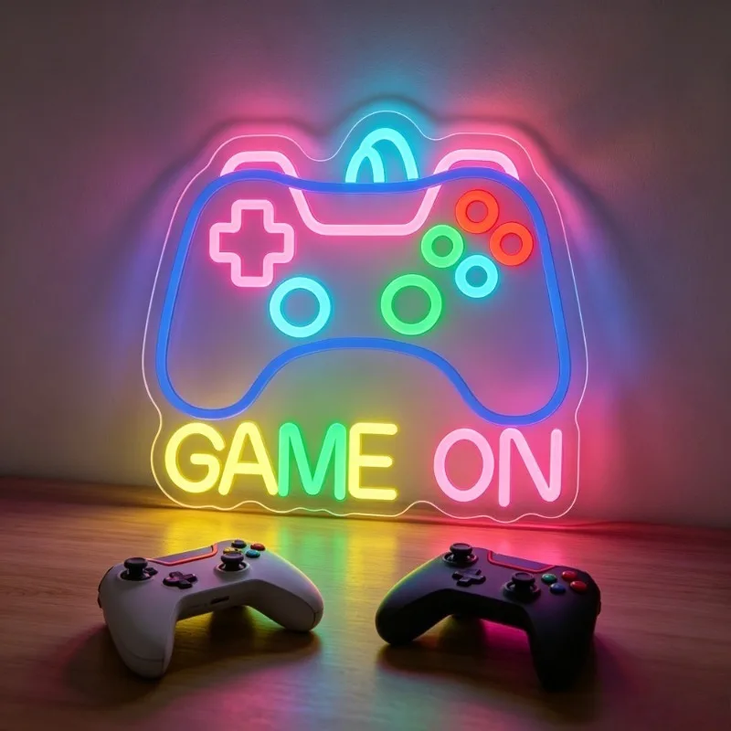 ゲームパッドledネオン装飾ライト、ゲームeスポーツの雰囲気、eスポーツルーム、ゲームルームのパーティーシーンに最適