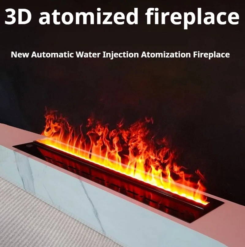 Smart Home 3D Fireplace Water Steam Electric Fireplace Decorative Indoor Humidifier Stoves Touchable Fire Flame Fireplace